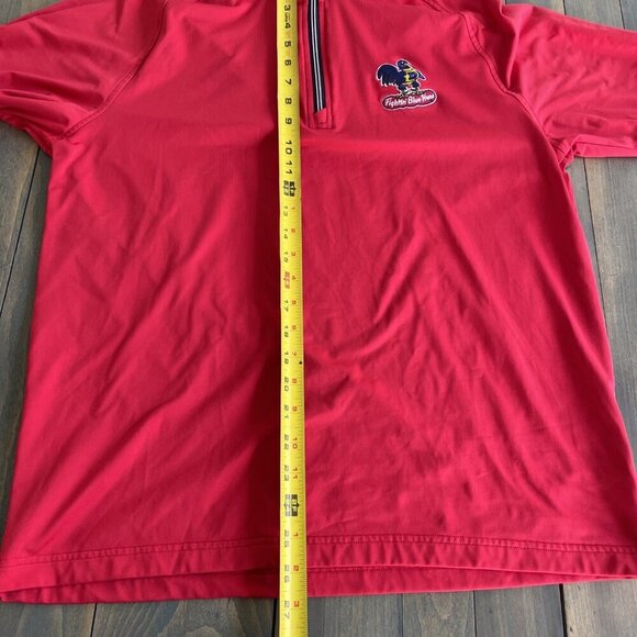 Men's Cutter & Buck Red Delaware Fightin' Blue Hens Adapt Eco Knit Size M (N8) - Picture 7 of 8